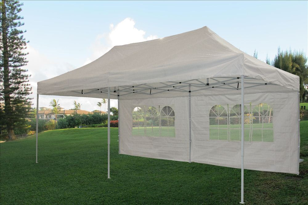 10 x 20 Pop Up Tent Canopy Gazebo w/ 6 Sidewalls - 9 Colors