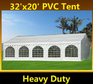 32 x 20 Heavy Duty White PVC Tent