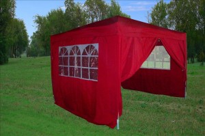 10 x 10 Easy Pop Up Tent Canopy - Red