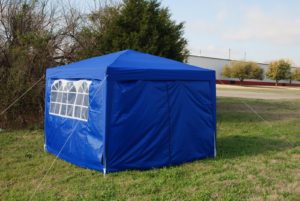 10 x 10 Easy Pop Up Tent Canopy - Blue