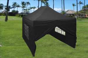 10 x 15 Black Pop Up Tent 2