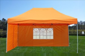10 x 15 Orange Pop Up Tent 2