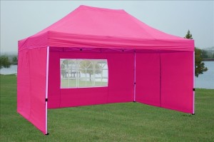 10 x 15 Pink Pop Up Tent 2