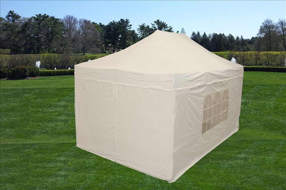 10'x10' Pop Up Canopy Party Tent EZ F Model Upgraded Frame White 