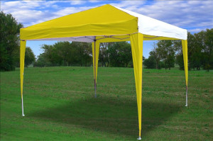 10 x 10 CS Pop UP Canopy Tent - Yellow & White