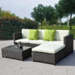 Outdoor Patio Wicker Sofa Set - 5PC