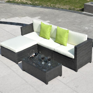 Outdoor Patio Wicker Sofa Set - 5PC 2