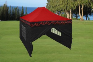 10 x 15 Flame Pop Up Tent Red