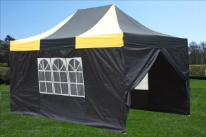 10 x 15 Yellow & Black Pop Up Tent Yellow