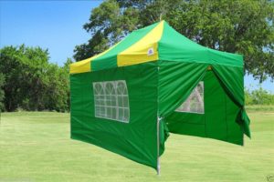 10 x 15 Green & Yellow Pop Up Tent