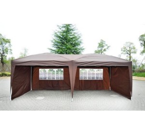 10 x 20 Pop Up Tent 4 Wall Coffee