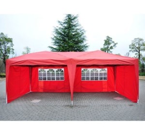10 x 20 Pop Up Tent 4 Wall Red