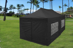 10 x 20 Black Pop Up Tent Canopy Gazebo 2