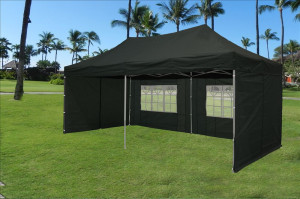 10 x 20 Black Pop Up Tent Canopy Gazebo