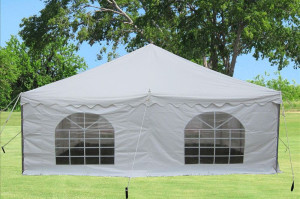 20 x 20 White PVC Pole Tent 2