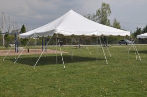 20 x 20 White Pole Tent Canopy
