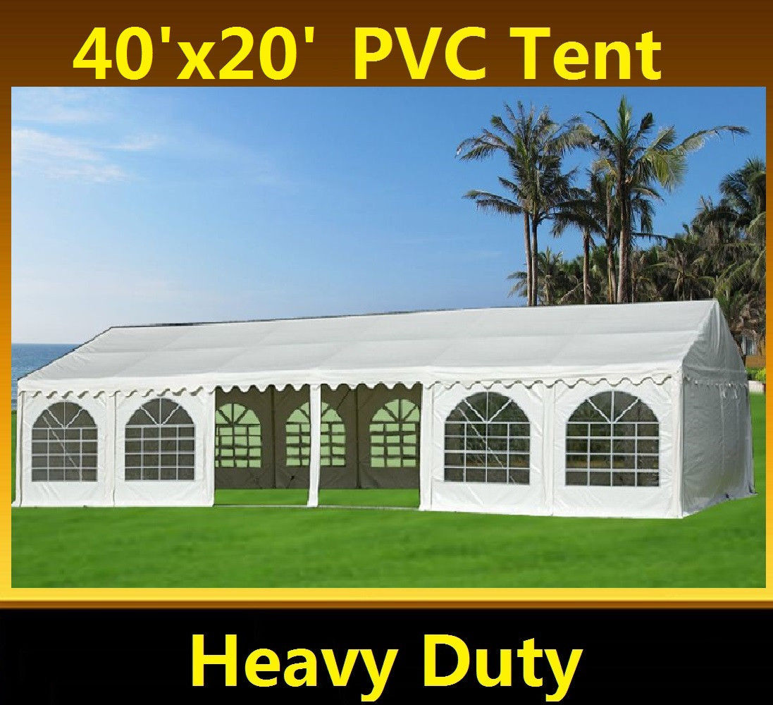 Tablet stewardess Geven 20 x 40 White PVC Party Tent Canopy Durable Gazebo