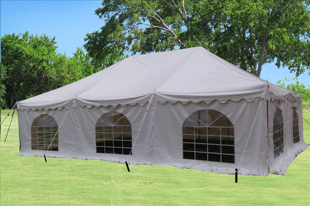 30 x 20 White PVC Pole Tent Canopy