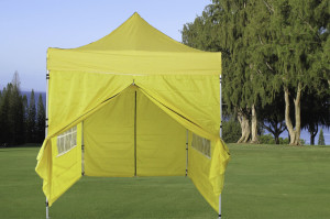 8 x 8 Yellow Basic Pop Up Tent 2