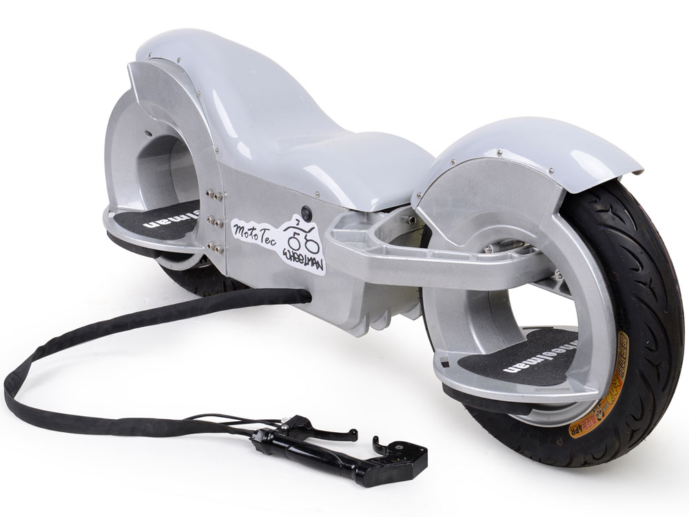 MotoTec Wheelman V2 1000w Electric Skateboard Black \u0026 Silver