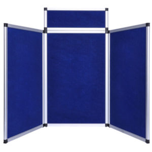 6 Ft 3 Panel Trade Show Display Board Blue
