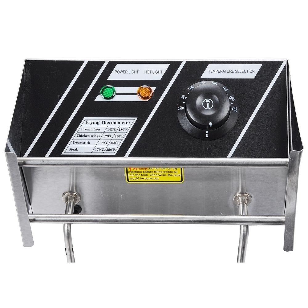 6 Liter Commercial Deep Fryer - Stainless Steel Electric