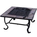 32 Inch Square Outdoor Metal Fire Heat Pit - 5972-2121