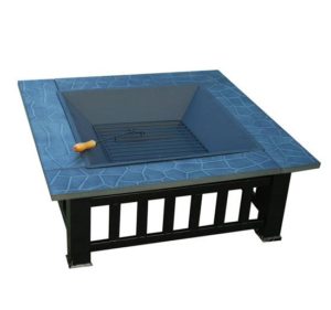 32 Inch Square Outdoor Metal Fire Pit Table 4 - 5972-2113
