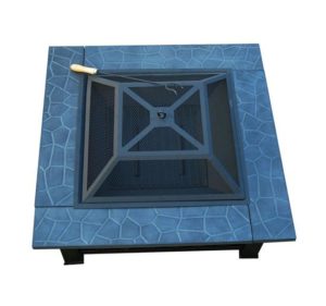 32 Inch Square Outdoor Metal Fire Pit Table 5 - 5972-2113