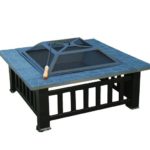 32 Inch Square Outdoor Metal Fire Pit Table - 5972-2113