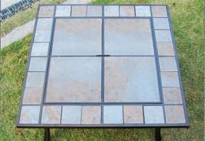 36 Inch Square Outdoor Metal Fire Pit Stove Table 4 - 5972-2114