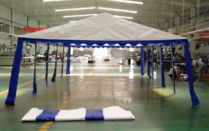 15 x 30 Heavy Duty White and Blue Party Tent Canopy 4