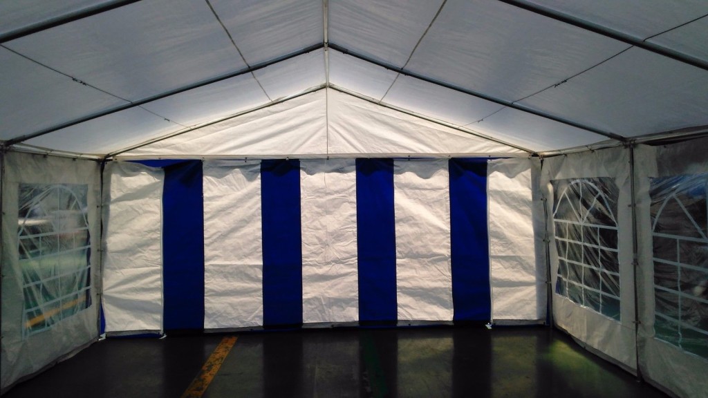 15 X 30 Heavy Duty White And Blue Party Tent Canopy