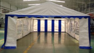 15 x 30 Heavy Duty White and Blue Party Tent Canopy 6