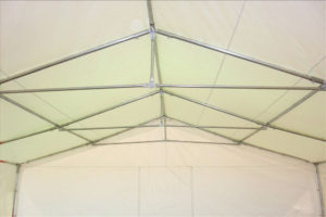 26 x 16 Heavy Duty White and Blue Party Tent - FRAME