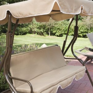 2 Person Covered Patio Swing Metal Frame 3
