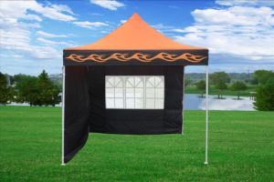 10 x 10 Orange Flame Pop Up Tent Canopy 2