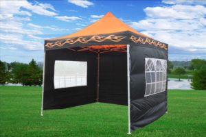 10 x 10 Orange Flame Pop Up Tent Canopy