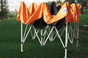 10 x 10 Orange Pop Up Tent Canopy 4