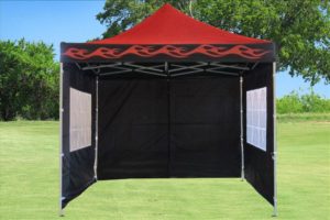 10 x 10 Red Flame Pop Up Tent Canopy