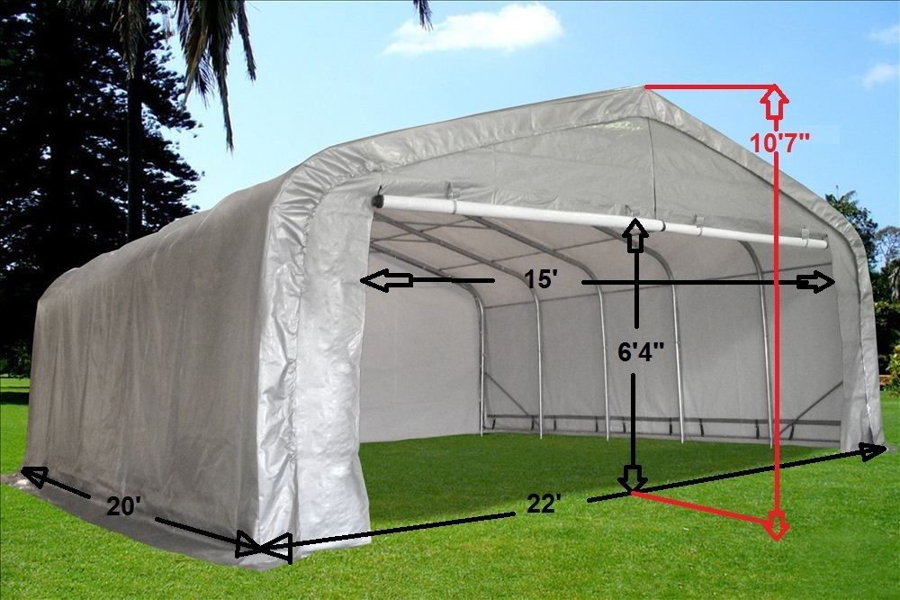 20 x 22 Carport Portable Garage Canopy