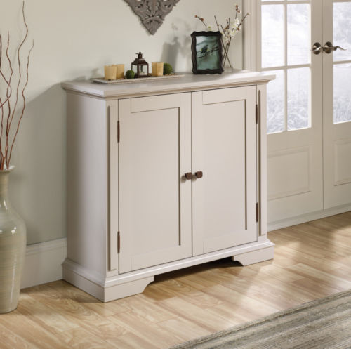 Accent Storage Cabinet Cobblestone White Or Coffee Oak   Accent Storage Cabinet Cobblestone White 1 