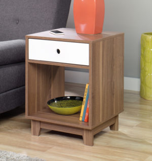 Inspired Accents Decorative Walnut Side End Table
