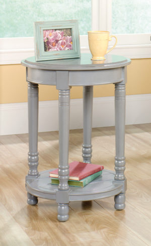 Inspired Accents Gray Modern Side End Table