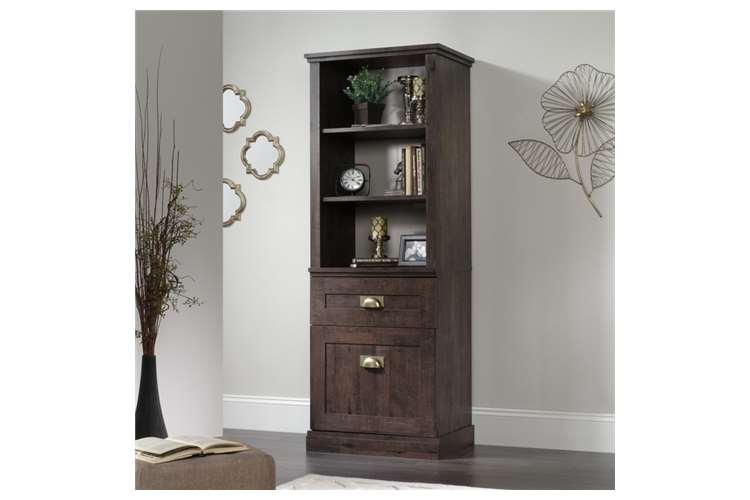 Tall Storage Cabinet for Living Room - Cobblestone White ...