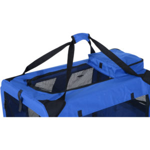32 Inch Soft Sided Folding Crate Pet Carrier Blue 4