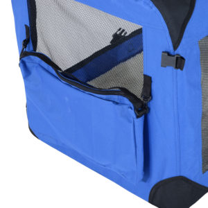 32 Inch Soft Sided Folding Crate Pet Carrier Blue 6