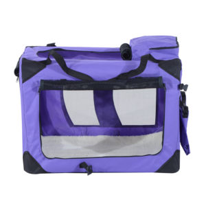 32 Inch Soft Sided Folding Crate Pet Carrier Purple
