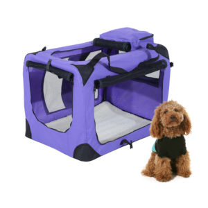 32 Inch Soft Sided Folding Crate Pet Carrier Purple 2