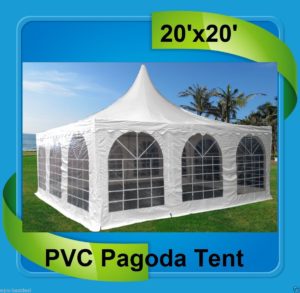 20 x 20 pvc pagoda tent canopy gazebo